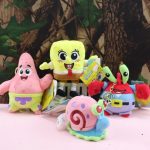 Anime SpongeBob SquarePants Plush Keychain Set