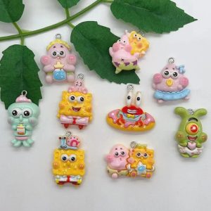 10PCS Resin Cartoon Character SpongeBob SquarePants