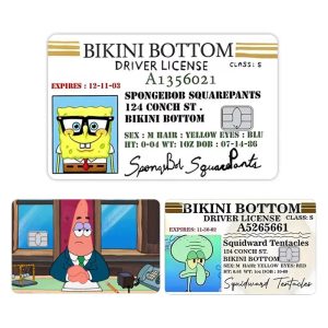 SpongeBob Name Card Stickers