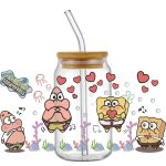 Miniso SpongeBob 16oz UV DTF 3D Waterproof Cup Wrap Sticker