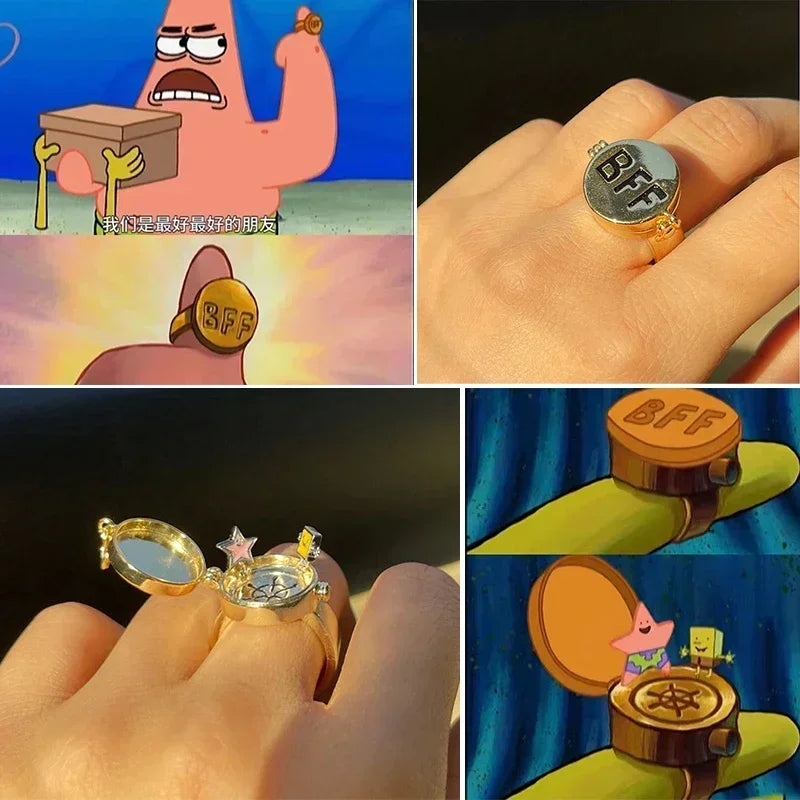 SpongeBob & Patrick Star Adjustable BFF Rings