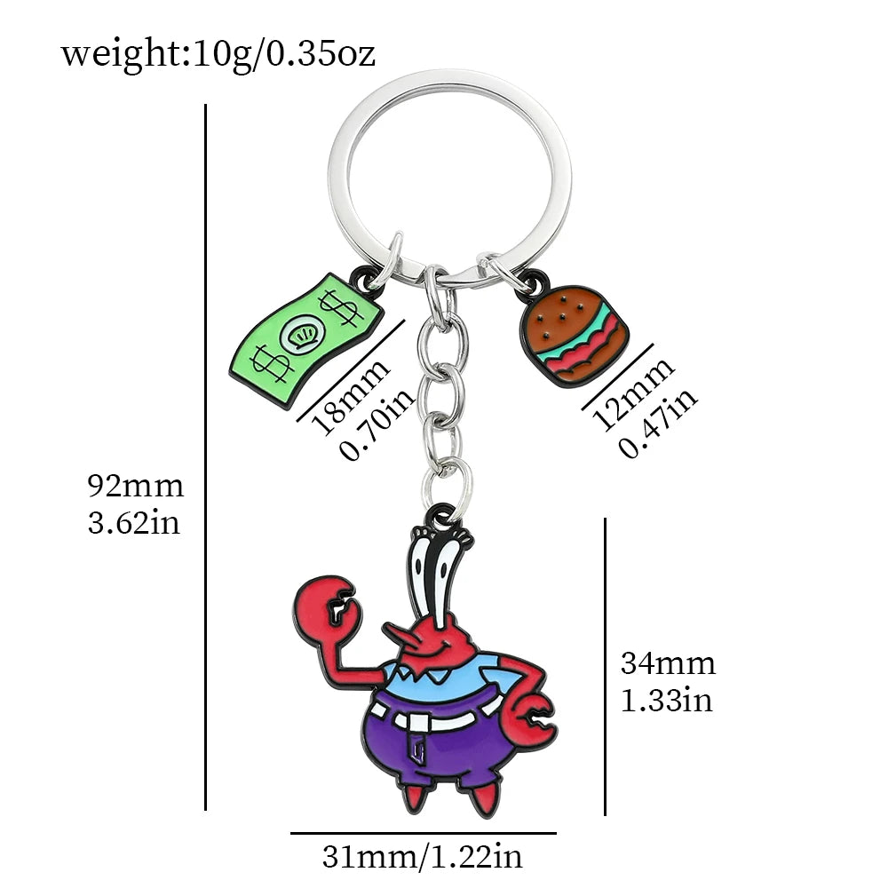 Anime SquarePants Metal Keychain - Image 5