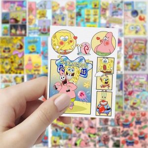 60PCS Anime Cartoon SpongeBob SquarePants