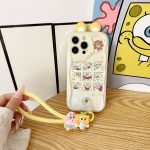 Cartoon 3D Ear SpongeBob Rope Strap Phone