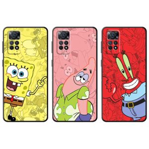 Black Cartoon Friend SpongeBobs Phone Case