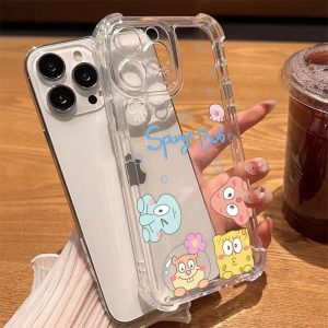 SpongeBob SquarePants Anime Soft Silicone Phone Cases for iPhone
