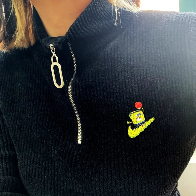 SpongeBob & Patrick Anime Alloy Brooches - Image 2