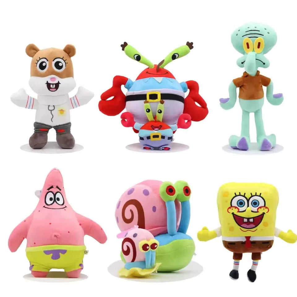 Anime SpongeBob SquarePants Plush Keychain Set - Image 2