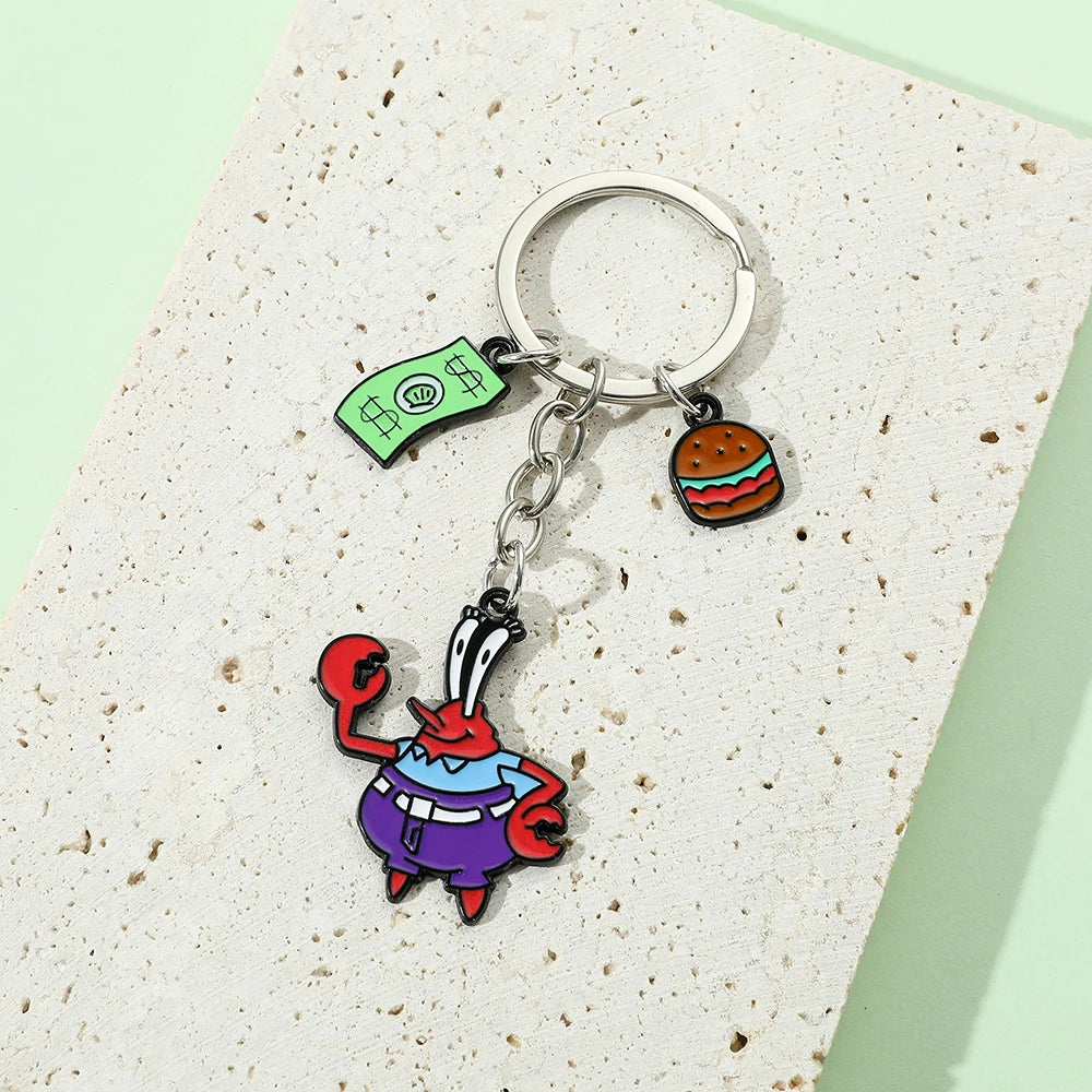 Anime SquarePants Metal Keychain - Image 2
