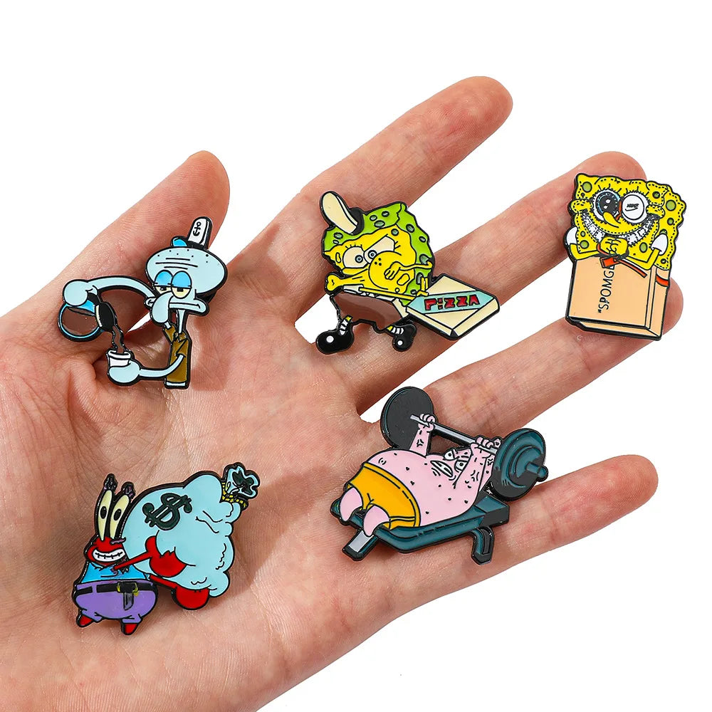 Squidward & Patrick Star Brooches - Image 3